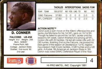 1991 Action Packed #4 Darion Conner Back