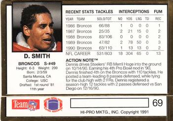 1991 Action Packed #69 Dennis Smith Back