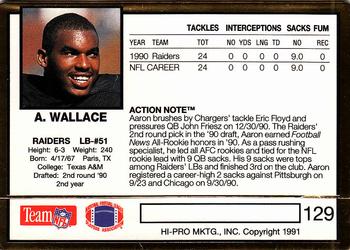 1991 Action Packed #129 Aaron Wallace Back