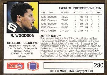 1991 Action Packed #230 Rod Woodson Back