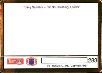 1991 Action Packed #283 Barry Sanders Back