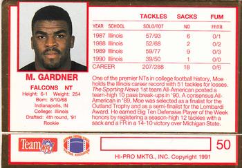 1991 Action Packed Rookie/Update #50 Moe Gardner Back