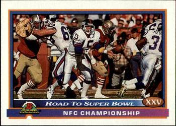 1991 Bowman #556 Road to Super Bowl XXV: Giants vs. 49ers Front