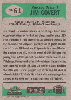 1991 Bowman #61 Jim Covert Back