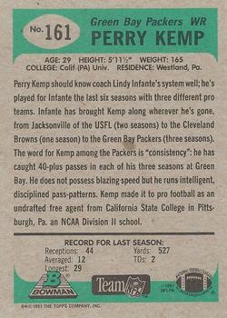 1991 Bowman #161 Perry Kemp Back