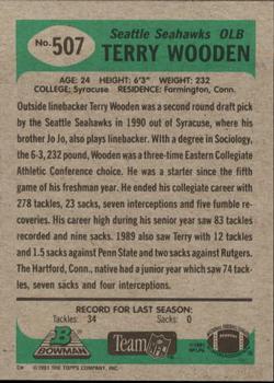 1991 Bowman #507 Terry Wooden Back