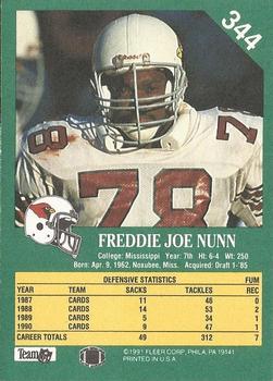 1991 Fleer #344 Freddie Joe Nunn Back