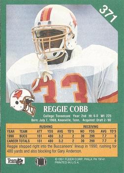 1991 Fleer #371 Reggie Cobb Back