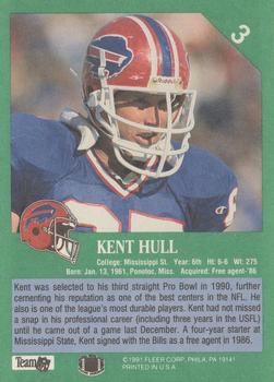 1991 Fleer #3 Kent Hull Back