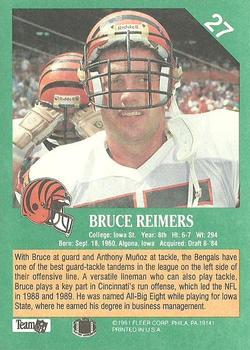 1991 Fleer #27 Bruce Reimers Back
