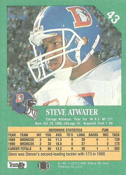 1991 Fleer #43 Steve Atwater Back