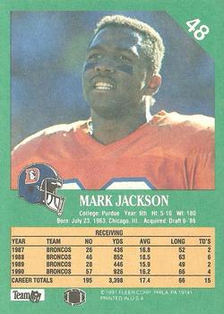 1991 Fleer #48 Mark Jackson Back