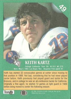 1991 Fleer #49 Keith Kartz Back