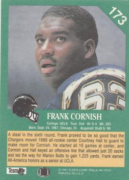 1991 Fleer #173 Frank Cornish Back