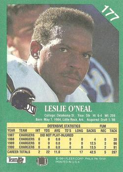 1991 Fleer #177 Leslie O'Neal Back