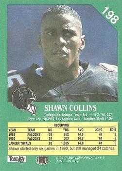 1991 Fleer #198 Shawn Collins Back