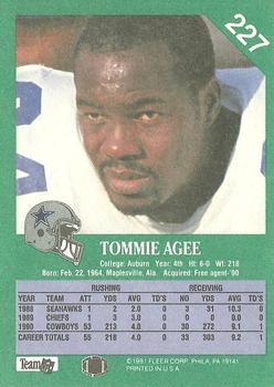 1991 Fleer #227 Tommie Agee Back