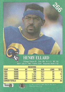 1991 Fleer #266 Henry Ellard Back
