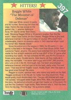 1991 Fleer #397 Reggie White Back