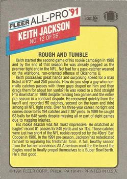 1991 Fleer - All-Pro '91 #12 Keith Jackson Back