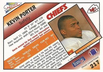 1991 Pacific #217 Kevin Porter Back