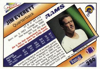 1991 Pacific #250 Jim Everett Back