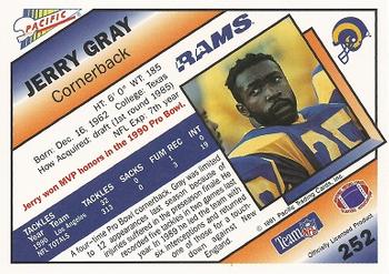 1991 Pacific #252 Jerry Gray Back