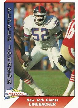 1991 Pacific #349 Pepper Johnson Front
