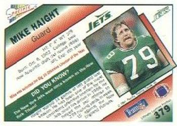 1991 Pacific #379 Mike Haight Back