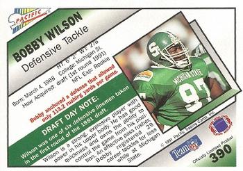 1991 Pacific #390 Bobby Wilson Back