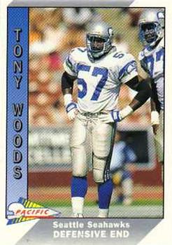 1991 Pacific #492 Tony Woods Front