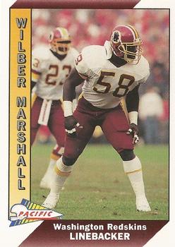 1991 Pacific #528 Wilber Marshall Front
