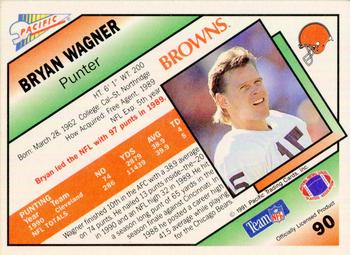 1991 Pacific #90 Bryan Wagner Back
