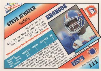 1991 Pacific #111 Steve Atwater Back