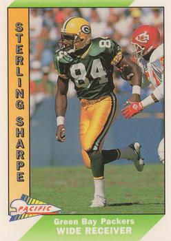 1991 Pacific #166 Sterling Sharpe Front