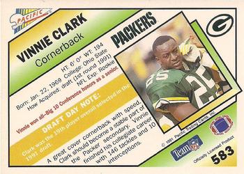 1991 Pacific #583 Vinnie Clark Back