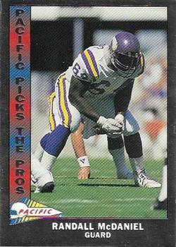1991 Pacific - Pacific Picks the Pros Silver #7 Randall McDaniel Front