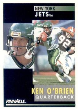 1991 Pinnacle #144 Ken O'Brien Front