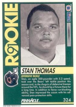 1991 Pinnacle #324 Stan Thomas Back