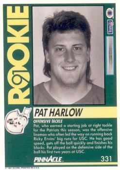 1991 Pinnacle #331 Pat Harlow Back