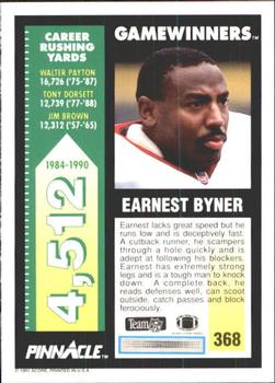 1991 Pinnacle #368 Earnest Byner Back