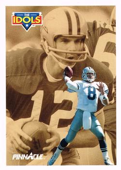 1991 Pinnacle #383 Troy Aikman / Roger Staubach Front