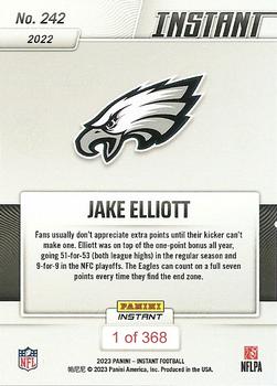 2022 Panini Instant NFL #242 Jake Elliott Back