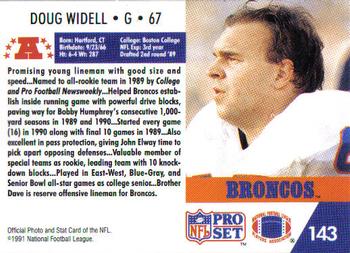 1991 Pro Set #143 Doug Widell Back