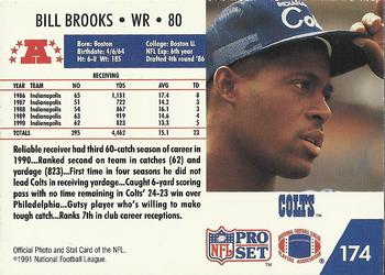 1991 Pro Set #174 Bill Brooks Back