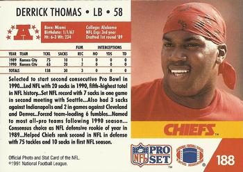 1991 Pro Set #188 Derrick Thomas Back