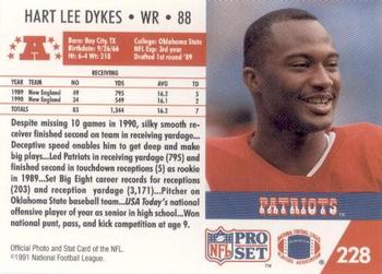 1991 Pro Set #228 Hart Lee Dykes Back