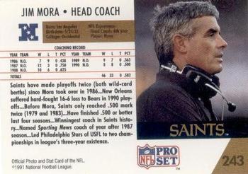 1991 Pro Set #243 Jim Mora Back