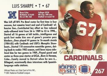1991 Pro Set #267 Luis Sharpe Back