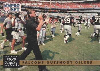 1991 Pro Set #325 Falcons Outshoot Oilers Front